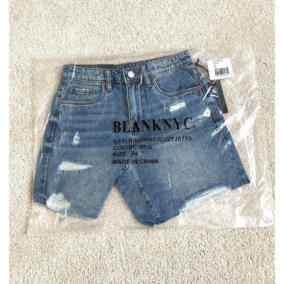 Blank NYC Shorts Denim Women Size 24 WPG - Picture 2 of 16